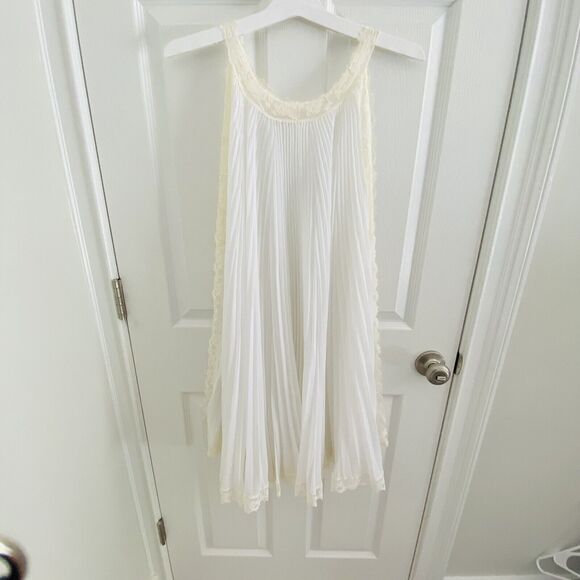 Vintage Mid Century Mod Bridal ivory Peignoir Lace Set Robe Gown Nylon Babydoll - Picture 3 of 12